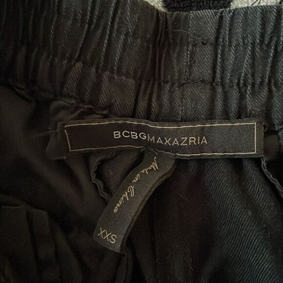 BCBGMaxAzaria loose light Cain black cargo jogger cuffed pants trousers - Picture 7 of 16
